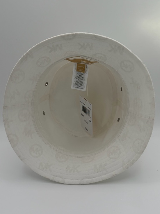 GIFTED??Michael Kors White Bucket Hat NWT Logo Plaque OS Summer Classic??❌❌ main image 6